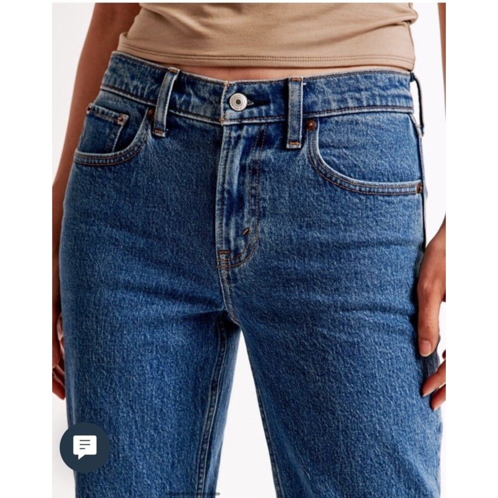 Abercrombie & Fitch Women's Mid-Rise 90’s Straight Leg Jeans Size 28 Short EUC - Picture 8 of 8